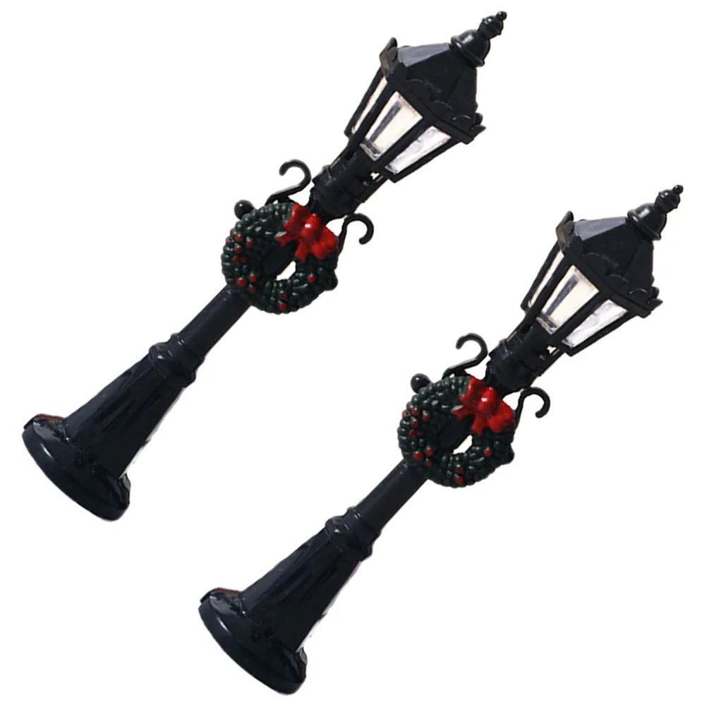 2 шт. Декор дома Мини Уличный Фонарь Модель Поставка Песочная Настольная Лампа