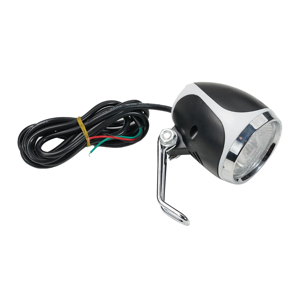 

12-80V Electric Scooter Electric Bicycle Front Lamp Light With Horn For Kugoo Black Silver Iron Plastic Aluminum Alloy Light