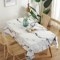 cotton linen nordic marble print rectangular tablecloth three dimensional embroidery table cloth household coffee table towel