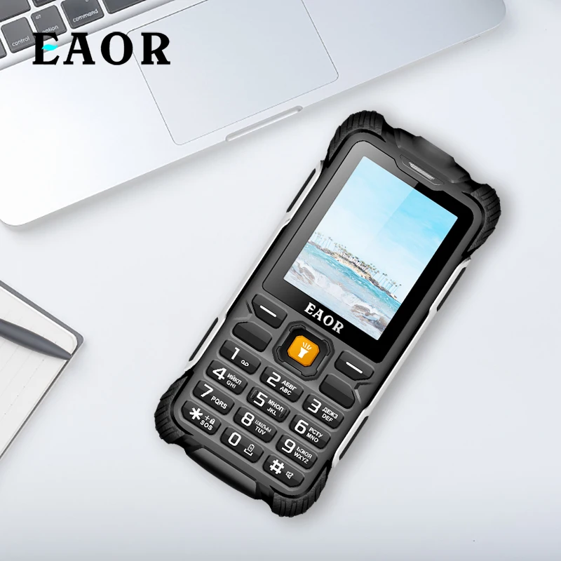 

EAOR IP68 Rugged Phone 2G Outdoor Mobile Phone Waterproof Anti-fall Keypad Phone 3000mAh Feature Phones Bar Phone Power Bank