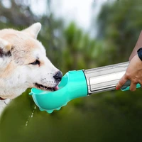 300ml500ml portable dog water bottle 3 in 1 reusable outdoor travel for pet dogs drinking water dispenser multifunctional