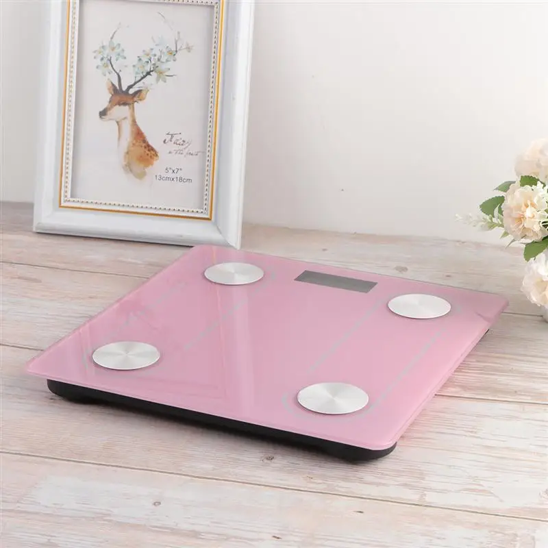 

Household Precision Measurement Weight Display Scale Professional Intelligent Health Body Fat Scale Without Battery Pink Black