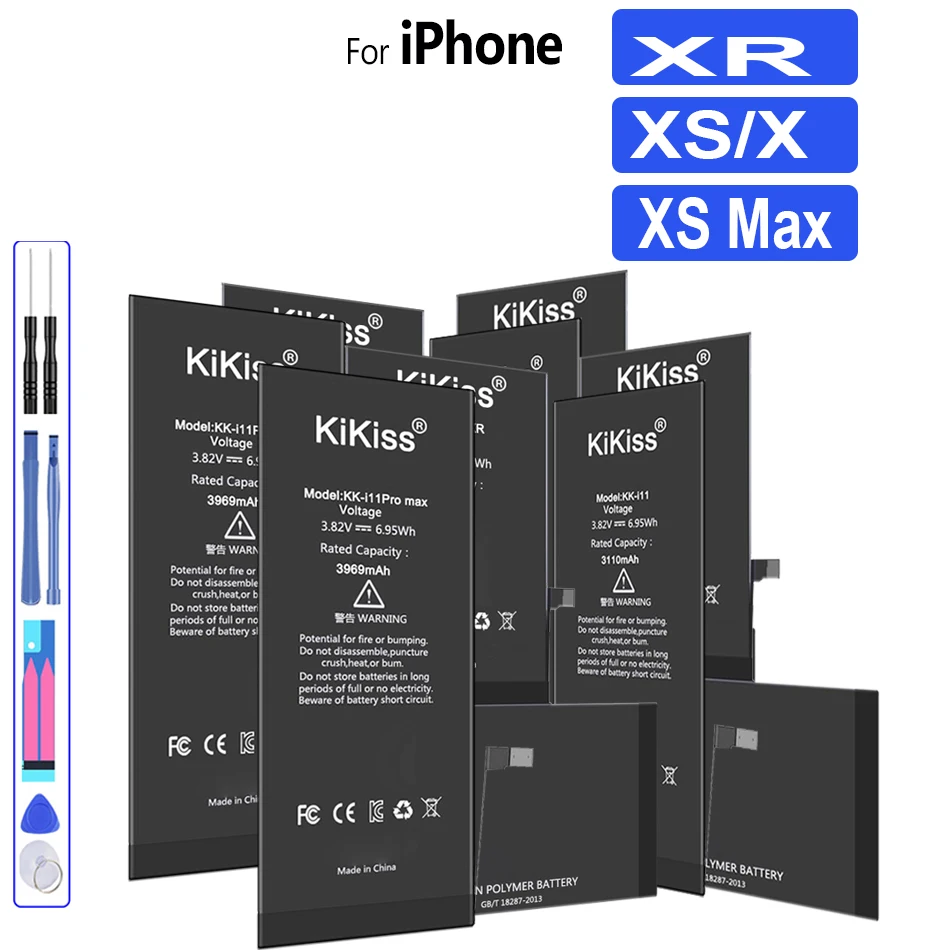 

Phone Battery For iPhone X XS MAX XSMAX XR High Capacity Replacement Batteries with Free Tools