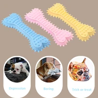 dog cat tpr foam eco friendly tpr chewing toy milky scented flat bones molar teether pet supplies spiny soft bite resistant toy