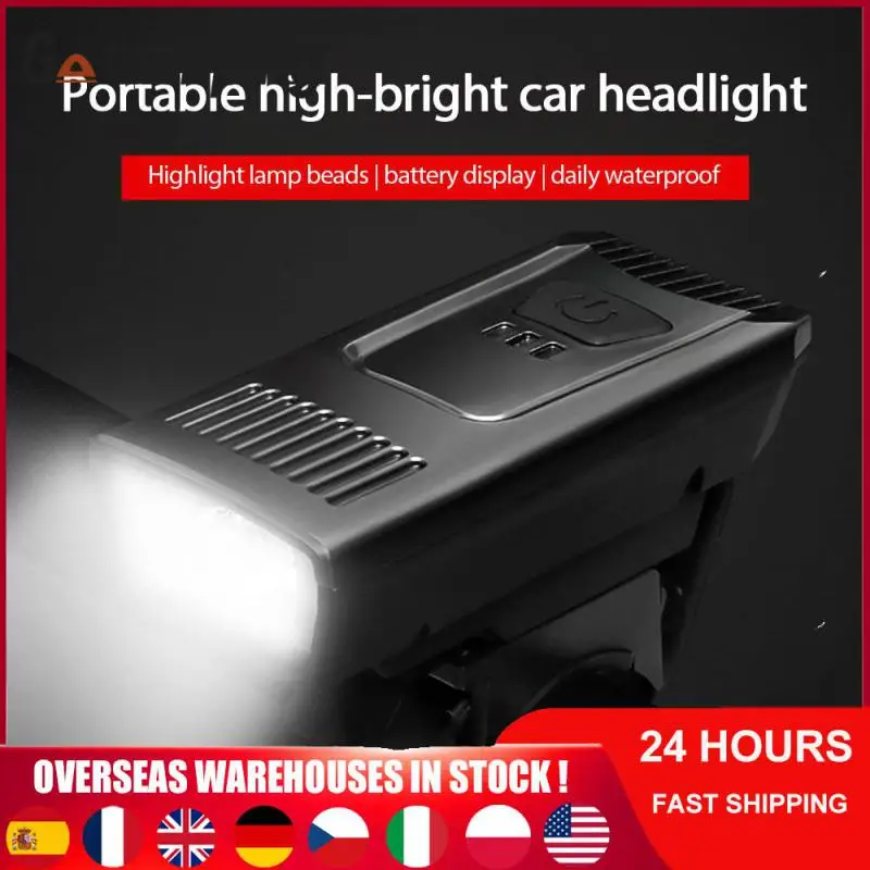 

New Bicycle Light Usb Charging Outdoor Riding Mountaineering Electric Waterproof Battery Display Lighting Bicycle Accessories