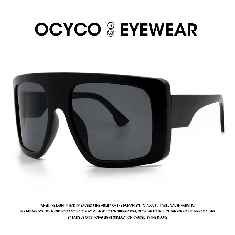 

OCYCO Luxury Oversize Punk Sunglasses Women Vintage Pilot Sun Glasses Men Sunglass Oculos Feminino Lentes Gafas De Sol UV400