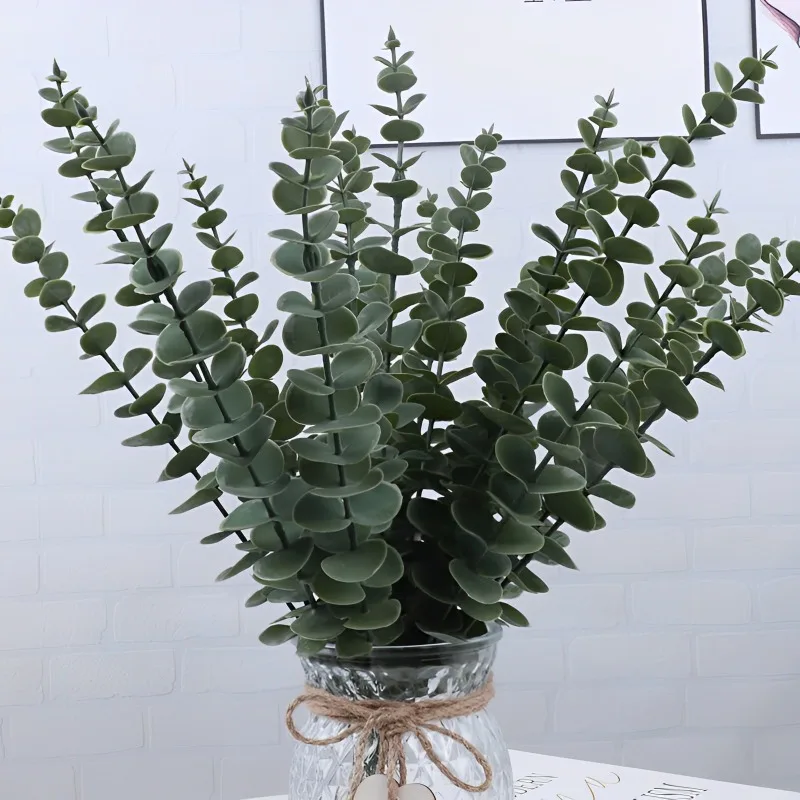 

12/10pcs Artificial Eucalyptus Leaves Green Fake Plant Branches for Wedding Party Outdoor Home Garden Table Decoration Wreath