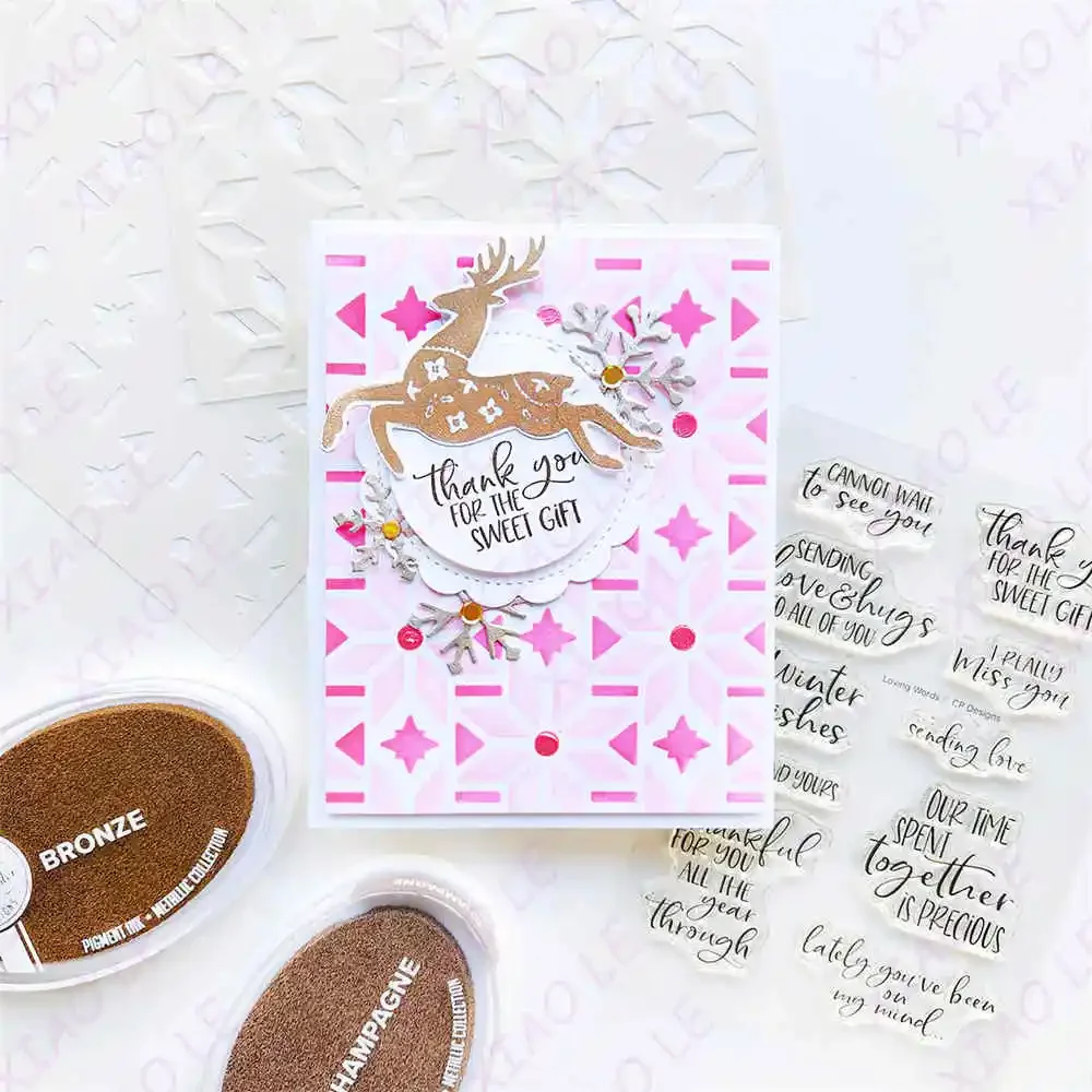 Christmas Deer Folk Star Snowflakes New Metal Cutting Dies Stamps Stencil for Diary Decoration Embossing Template Diy Greeting