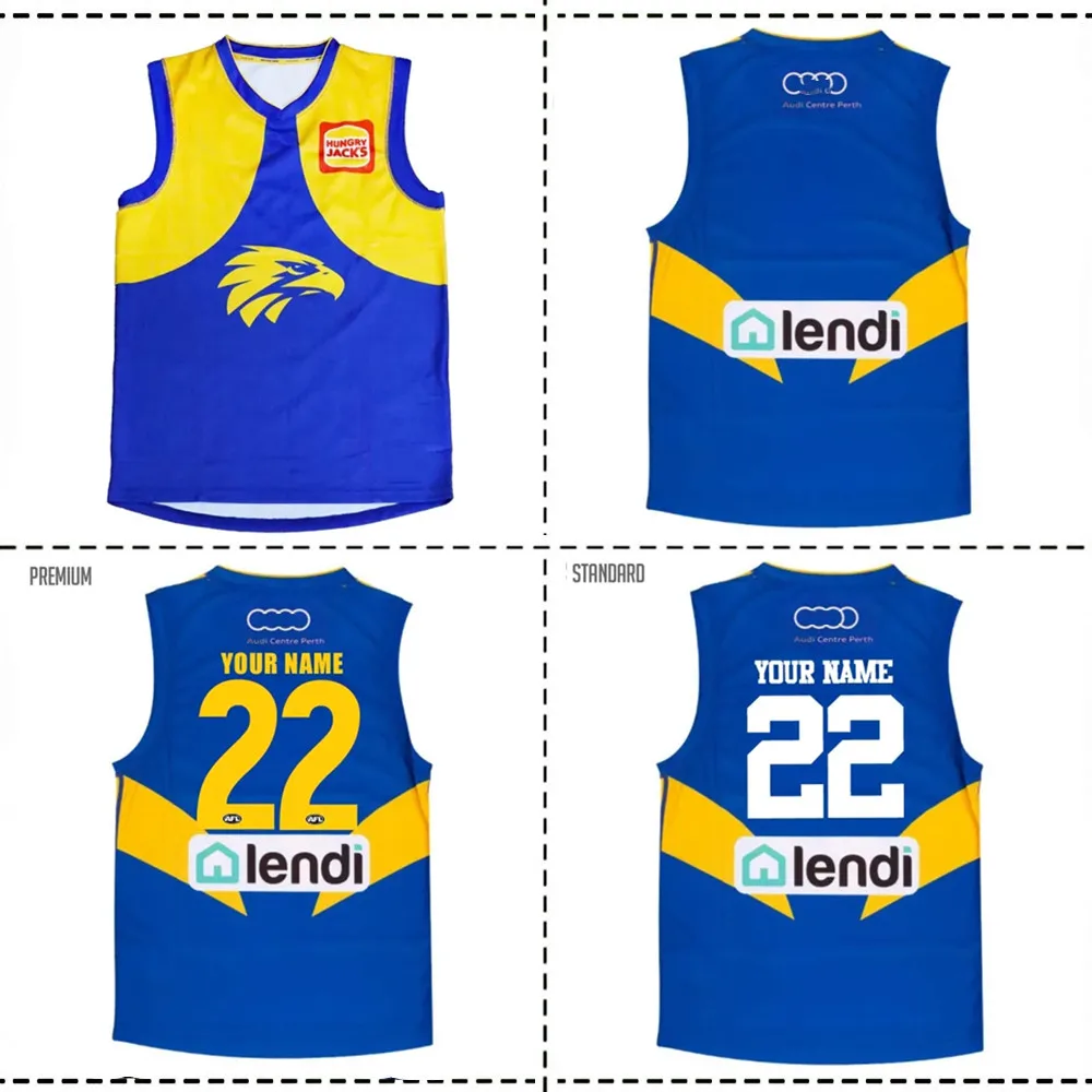 

2022/23 WEST COAST EAGLES HOME GUERNSEY RUGBY JERSEY size S-M-L-XL-XXL-3XL-4XL-5XL