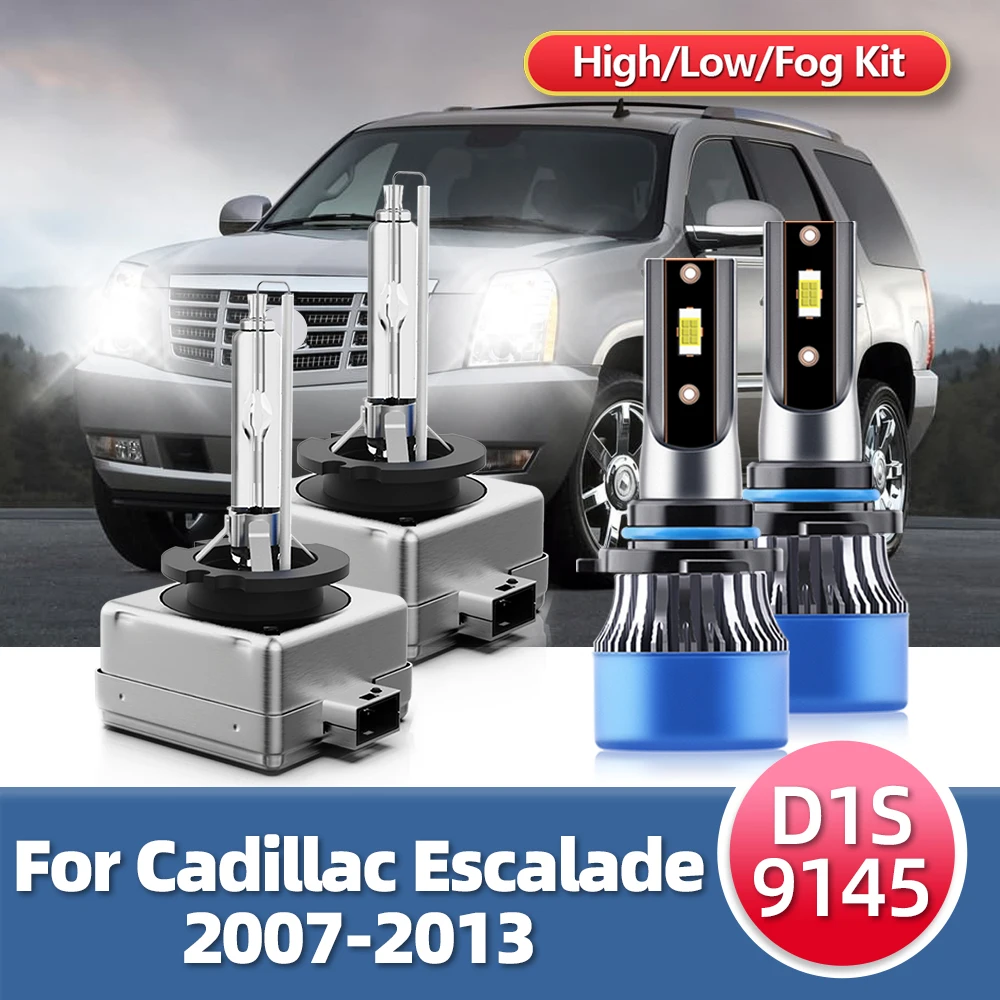 

Автомобильные фары LSlight HID 6000K, автомобильные фары, комбинированные светодиодные противотуманные фары для Cadillac Escalade 2007 2008 2009 2010 2011 2012