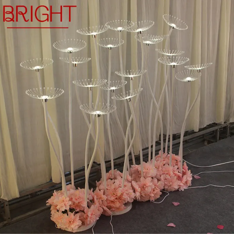 

BRIGHT Modern White Acrylic Standing Flowers LED Walkway Road Lead Lights for Wedding Party Events Decoration
