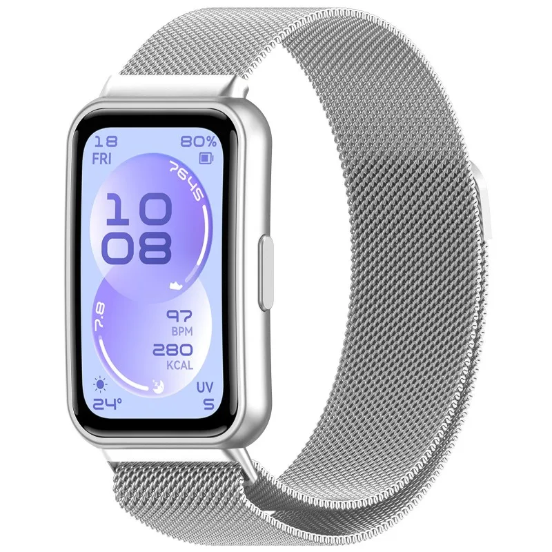 Фото Ремешок из нержавеющей стали для смарт-часов Huawei Band 11 11Pro, миланская магнитная петля-браслет для HW Band11Pro №3