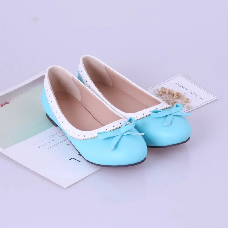 

Туфли-лодочки женские на низком каблуке, с бантом, батальных размеров