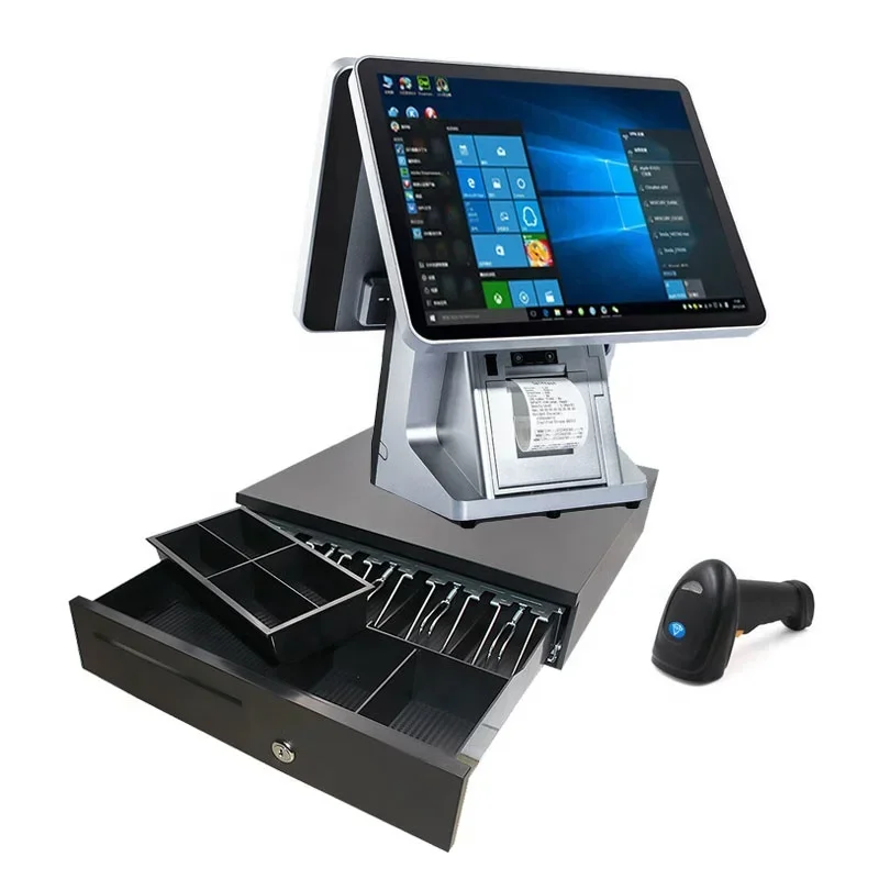 Настольный компьютер все в одном 15 6-дюймовый сенсорный экран Windows Компьютер Caisse