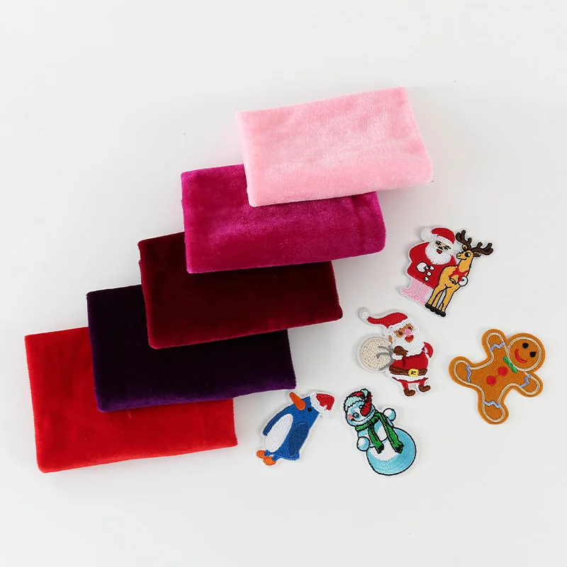 5 шт. 50x50 см однотонная бархатная ткань 100% хлопок для одежды Детское платье шляпа