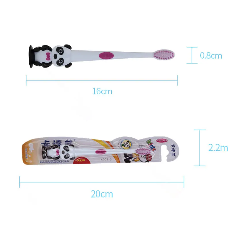 Baby Tooth Brush Kids Training Teeth Whitening Children Cartoon Panda Soft Bristle Toothbrush Dental Care for Child Cheap Items images - 6