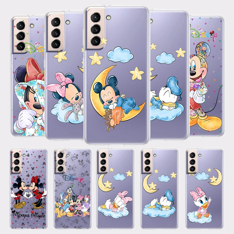 

Mickey Minnie Baby For Samsung Galaxy S23 S22 S21 S20 Ultra Plus Pro S10 S9 S8 S7 4G 5G Soft Transparent Phone Case Coque Capa