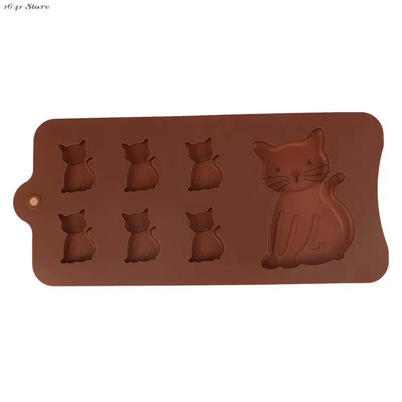

1X 7 Cavities Lovely Kitten Pet Fondant Sugarcraft Cake Mold DIY Chocolate Baking Pudding Cookie Soap Molds Kitchen Tools