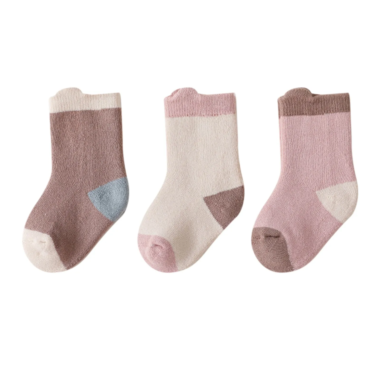 

3 Pairs NewBorn Baby Infan Socks Fall Winter Warm Non Skid Socks Toddler Kids Boys Girls All Seasons Cotton Breathable Skarpetki