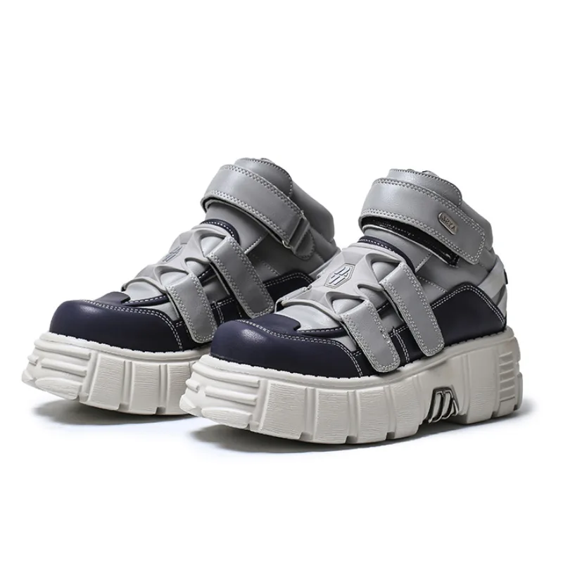 Новинка осени 2024 мужские кожаные туфли на платформе в британском стиле со