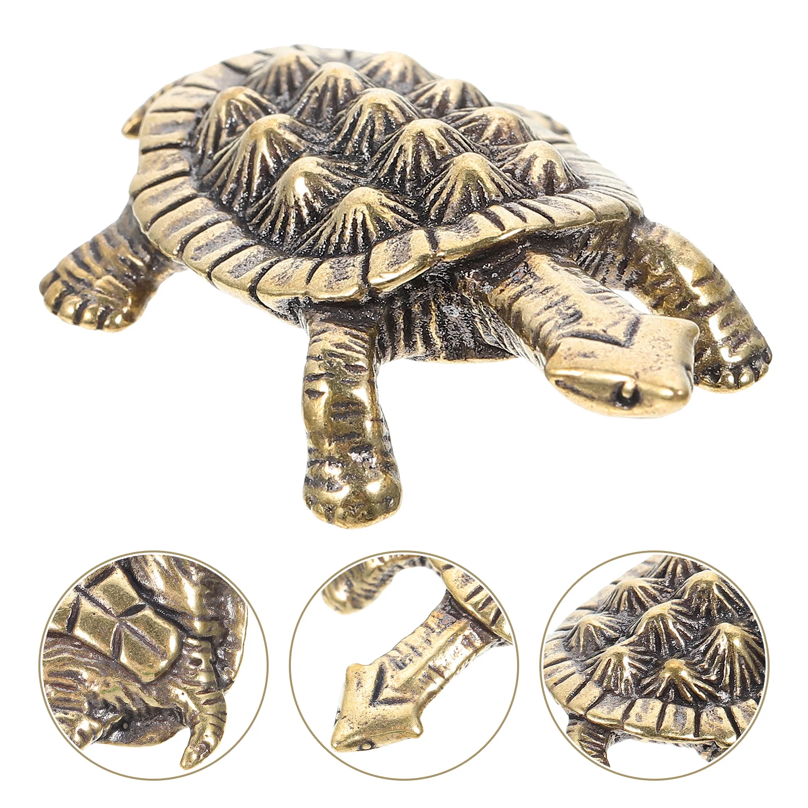 

Turtle Statue Figurine Sculptureanimal Tortoise Figurines Brass Mini Wealth Sea Figures Desktop Lucky Prosperity Ornament Figure