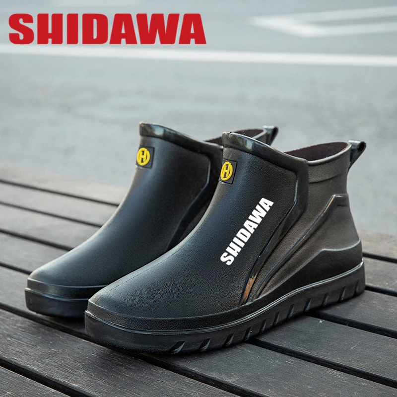 

Мужские Водонепроницаемые ботинки, нескользящая износостойкая обувь для рыбалки, короткие непромокаемые сапоги для улицы, для походов и ры...