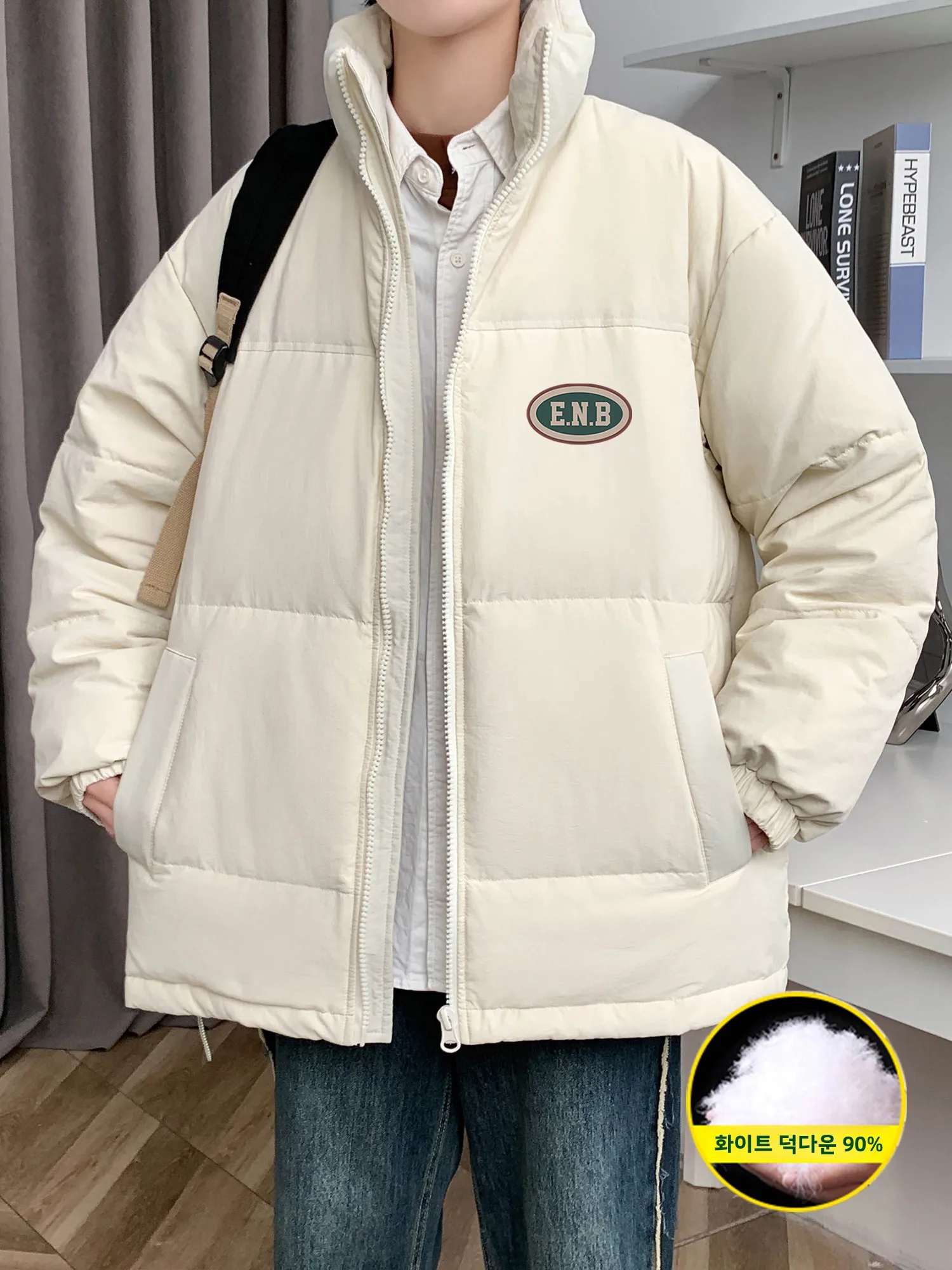 Пуховик для мальчиков и подростков зимний легкий белый утиный пух теплый