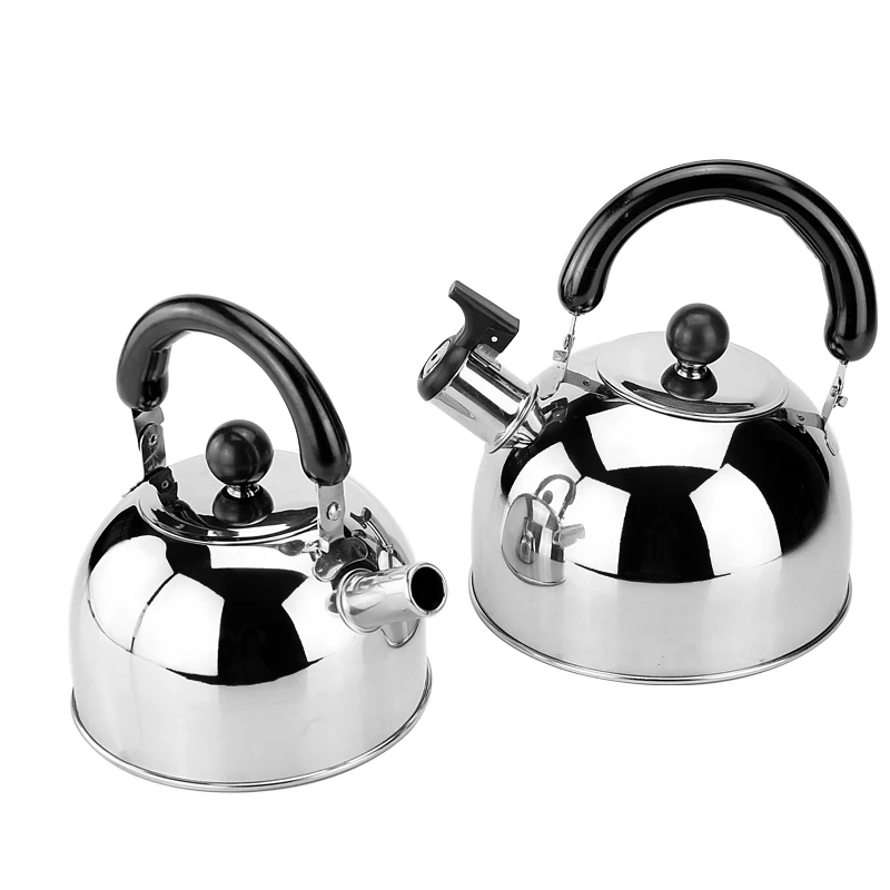 

Thickened Stainless Steel Flat-bottom Whistling Tea Kettle Stovetop Tea Boilers Stovetop Induction Cooker Durable Convenient