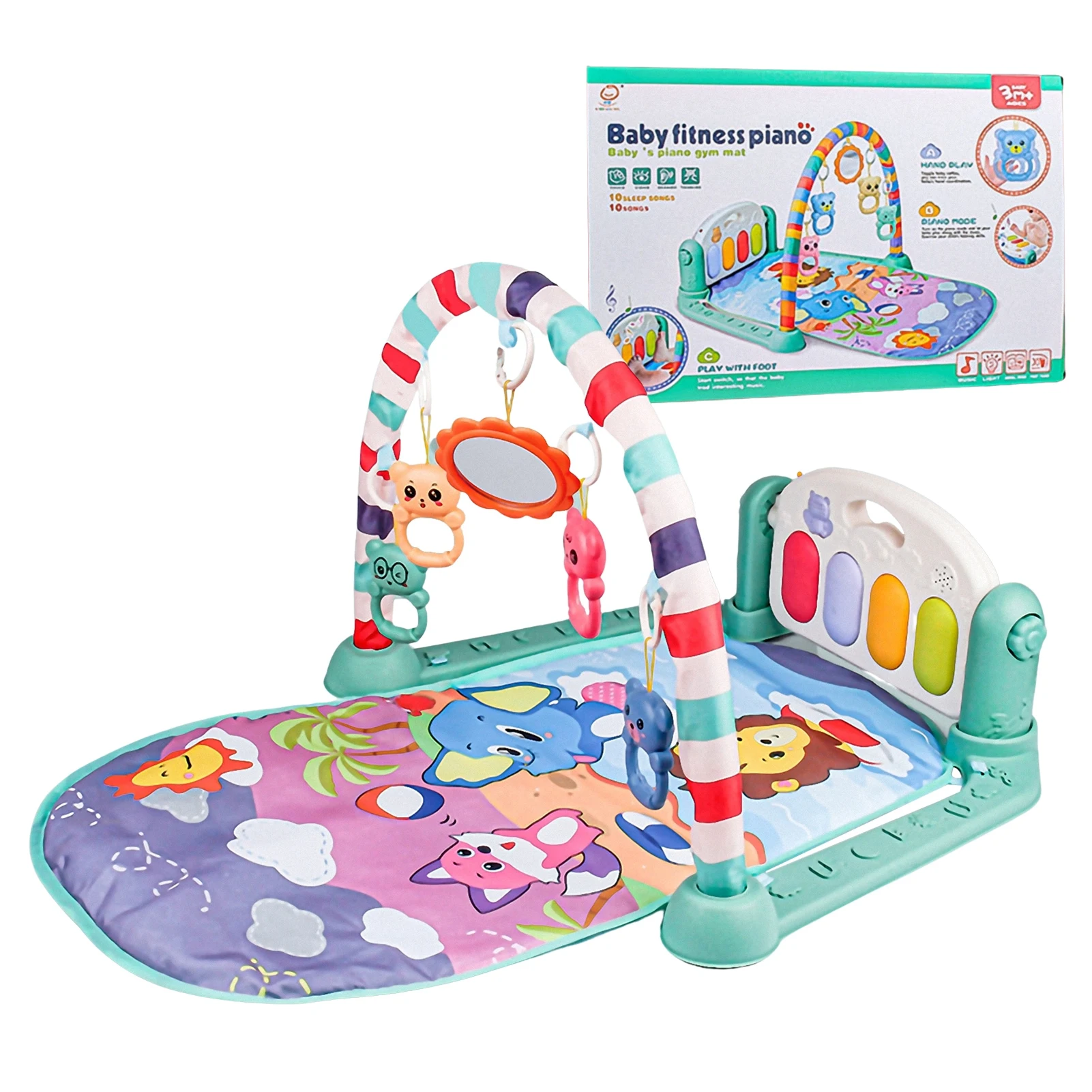 

Baby Gym Piano Play Mat Kick And Play Thickened Musical Activity Center Tummy Time Playmat For Infant Newborn Toddler 0 3 6