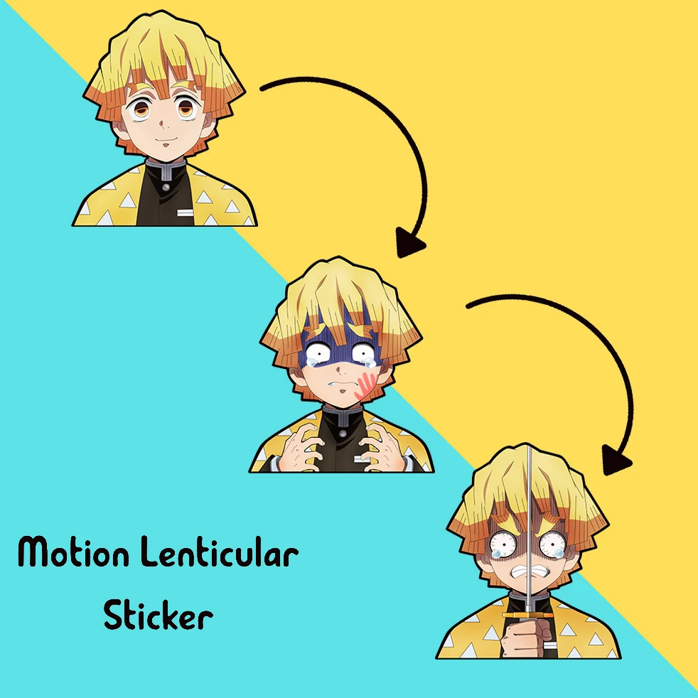 

Zenitsu Motion Sticker Kimetsu No Yaiba Anime Stickers Waterproof Decals
