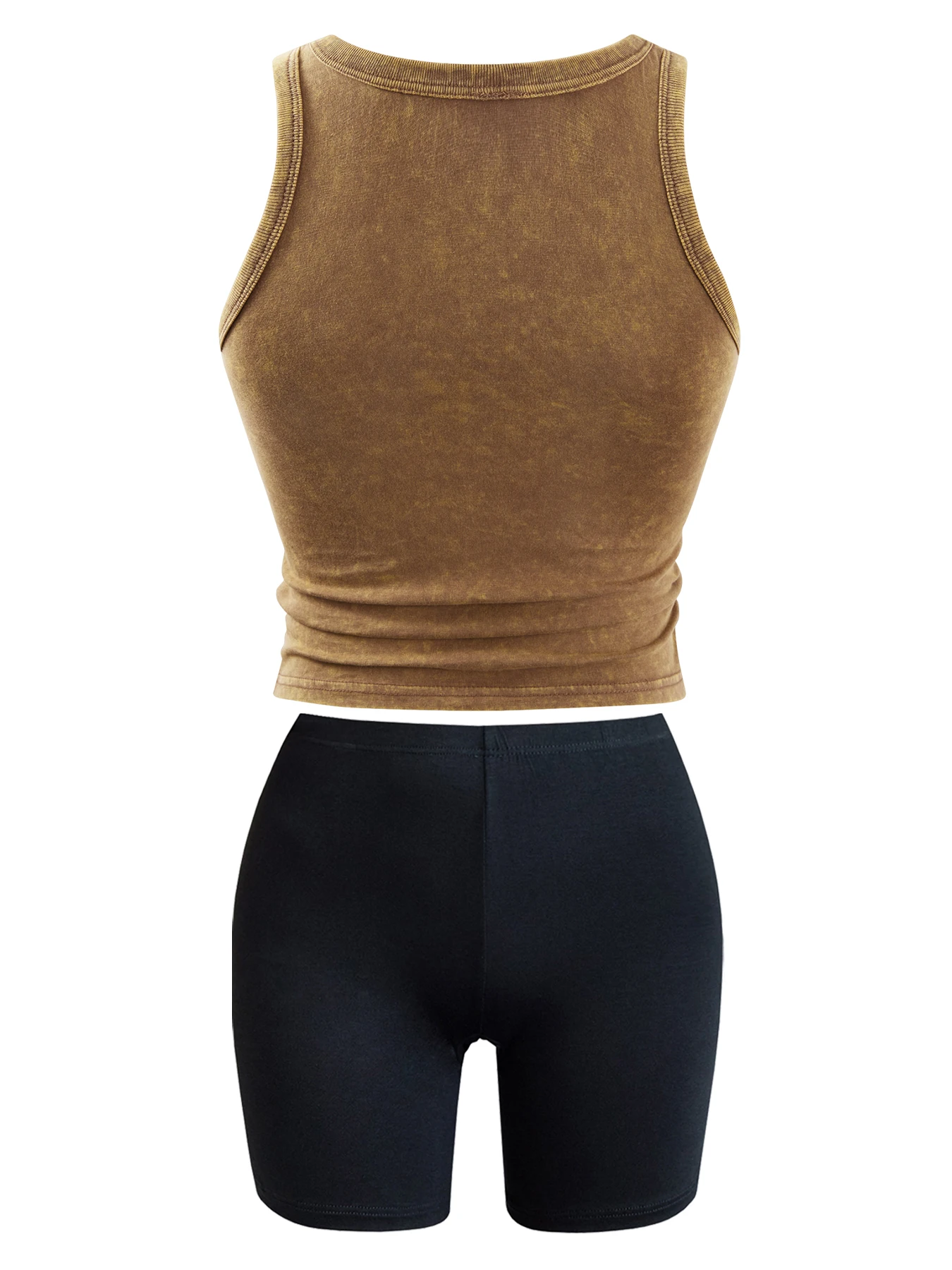 HAMPSON LANQE Женские спортивные комплекты топ+брюки тигровый принт