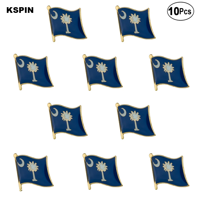 

U.S.A South carolina Lapel Pin Flag badge Brooch Pins Badges 10Pcs a Lot