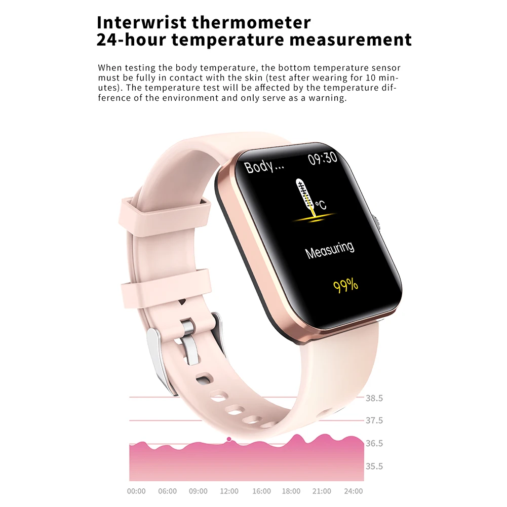 

Smartwatch Blood Glucose Monitoring Blood Sugar Test Smart Watch Bluetooth-compatible IP67 Waterproof Fitness Tracker