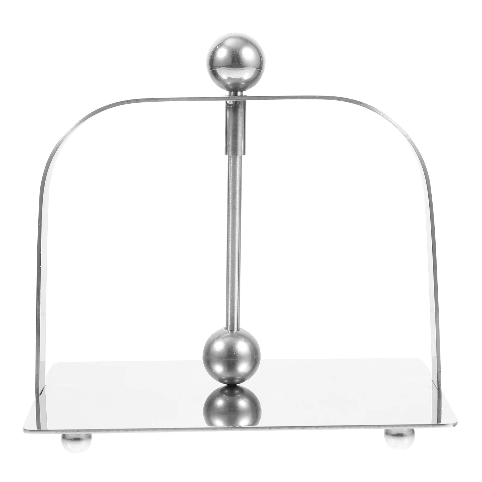 

1pc Desktop Napkin Stand Stainless Steel Fixing Serviette Holder for Table