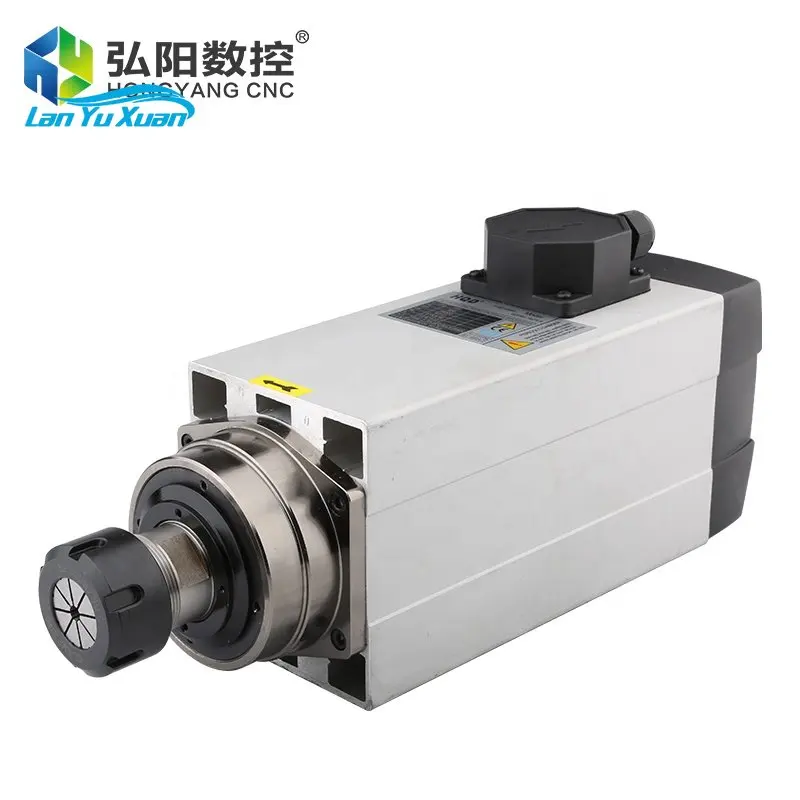 

HQD 6KW 220v 380v CNC router spindle motor air cooling spindle 18000rpm 300hz 12.6A 2.39Nm cnc router using engraving wood