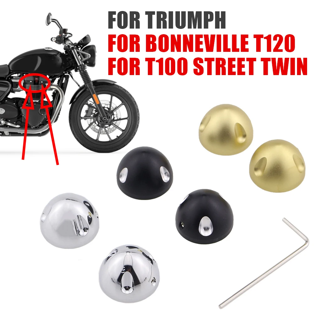 

For TRIUMPH Bonneville T120 T100 Street Twin Motorcycle Accessories Spark Plug Head Bolts Caps Screws Nut Protection Cover Guard