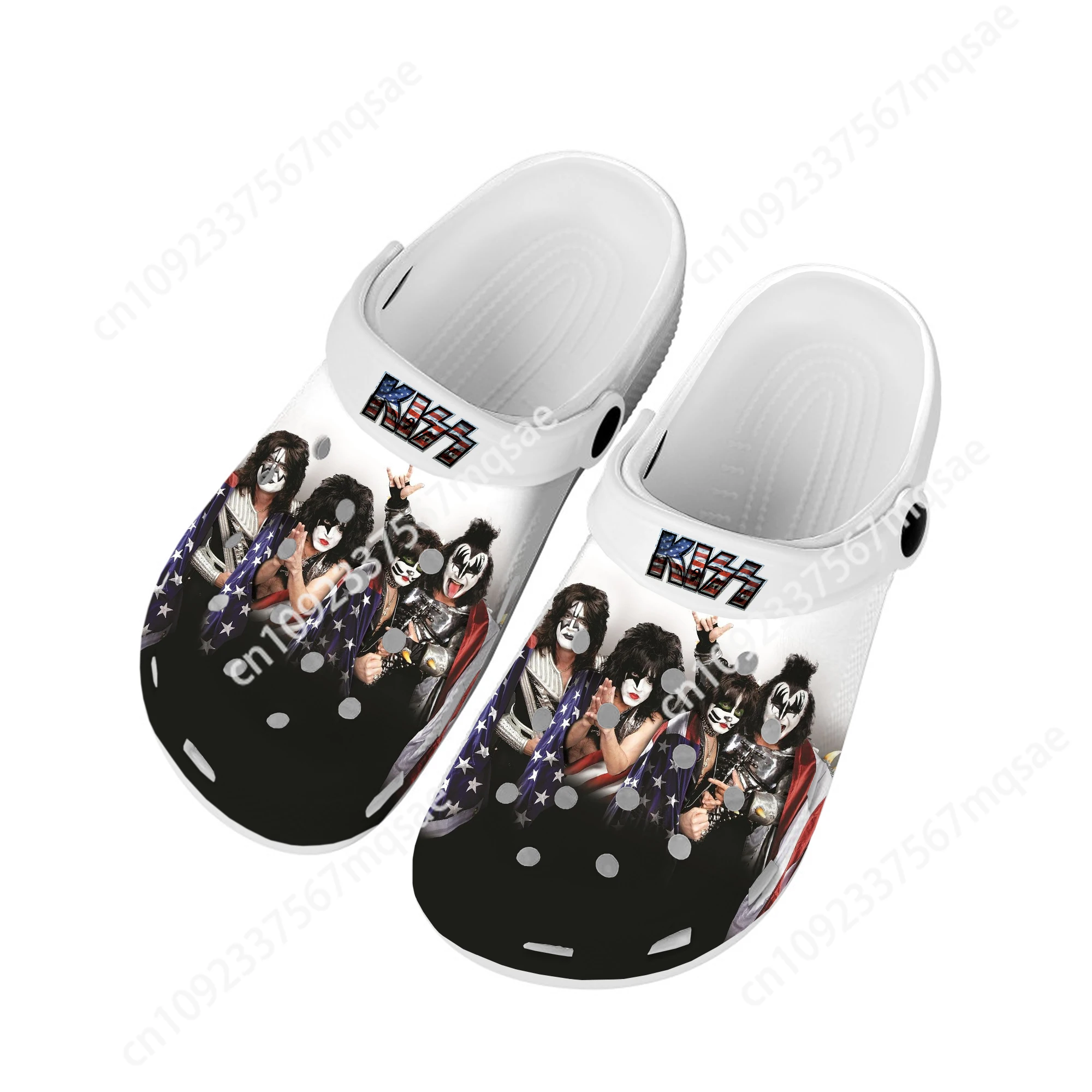 Сабо для дома Kiss Rock Band тяжелый металл музыка клоги обувь воды на заказ мужчин и