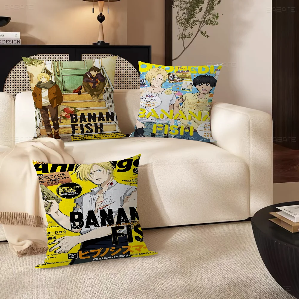 Banana Fish Pillow Anime Sofa Bed Head Cover Cushion 45x45 cm Fashion
