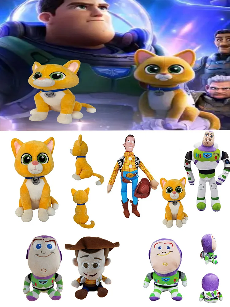 

Disney Pixar Buzz Lightyear Sox Cat Animal Stuffed Plush Toys Buzz Lightyear Woody Tracy Doll Cute Mechanical Puppy Plush Toys