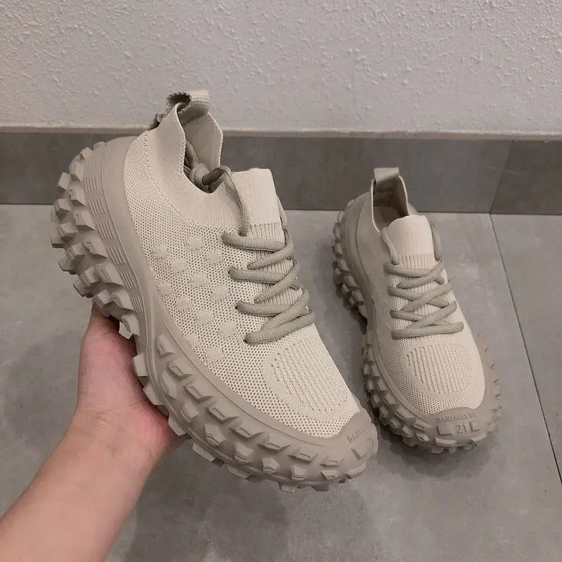 

Trendy Platform Sneakers 2022 New Fahion Outdoor Sports Shoes for Women Casual Solid Color Daily Wear Breathable Ladies Footwear