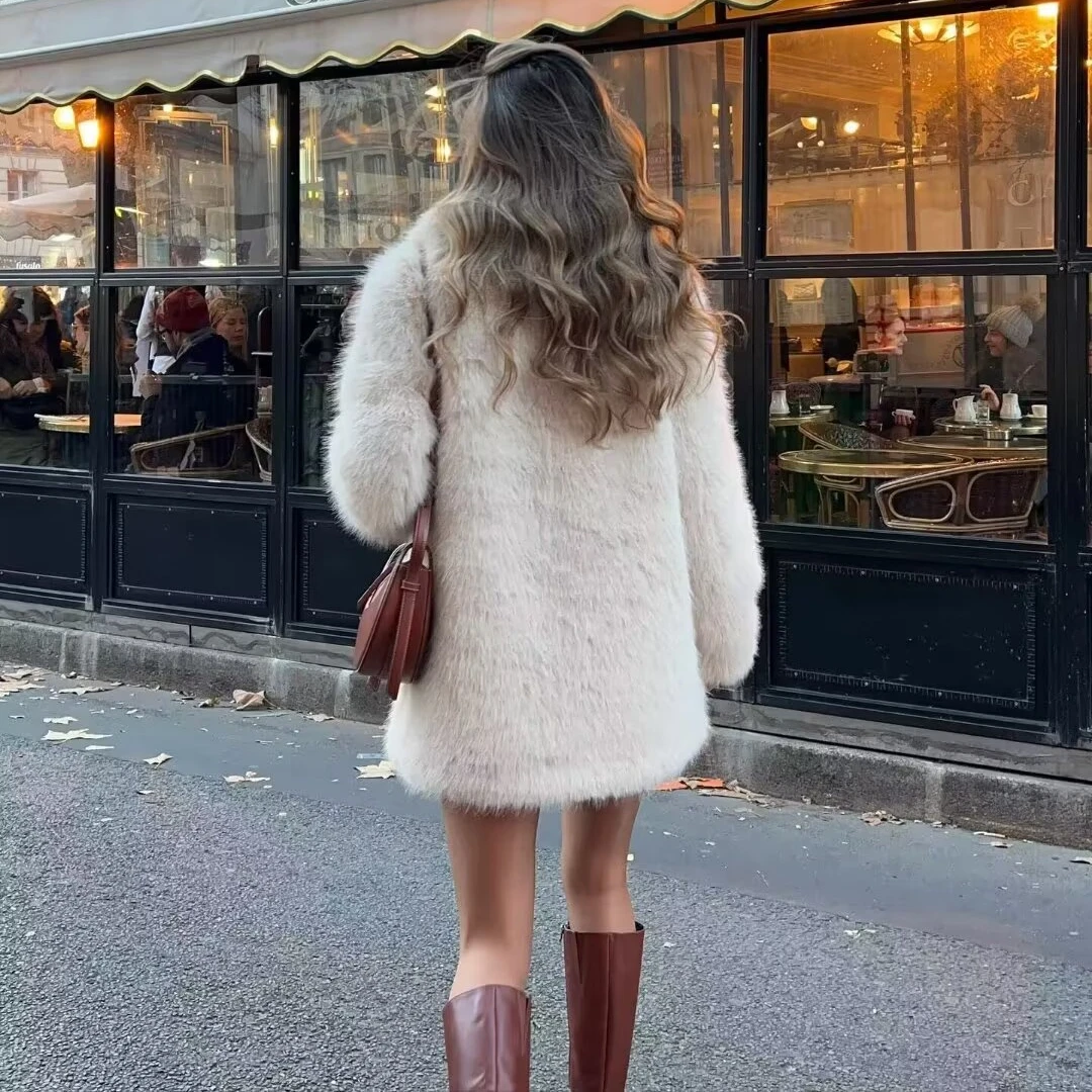 Женское зимнее пальто Taop &amp Za с эффектом искусственного меха