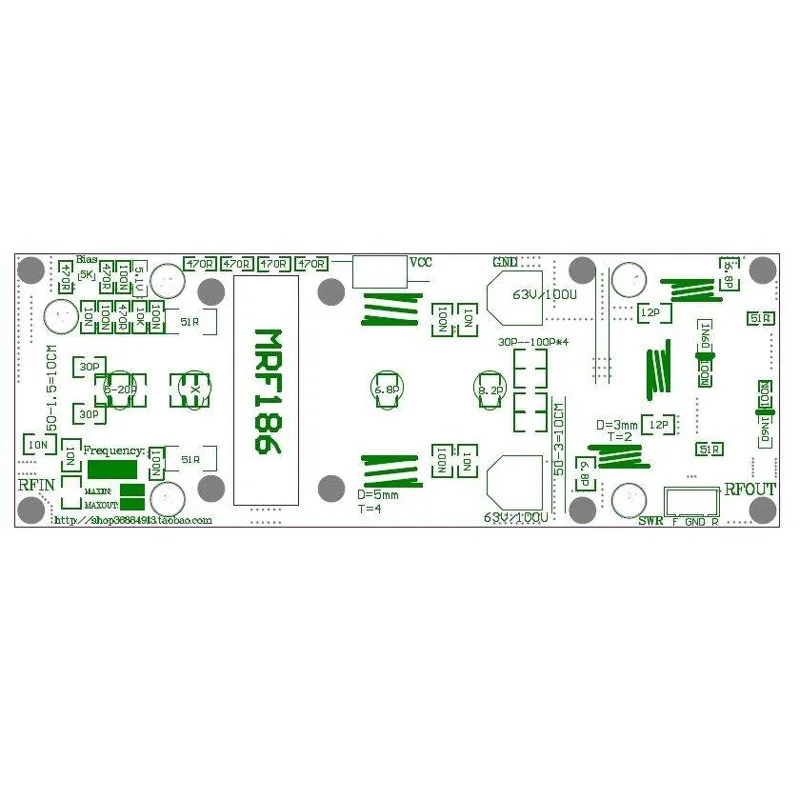 YAOGREENHAM UHF 100 Вт FM 400 МГц-470 МГц RF усилитель мощности плата DIY комплекты для