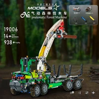 city technology building blocks app remote control pneumatic forest machinery truck model diy assembled childrens toy gift