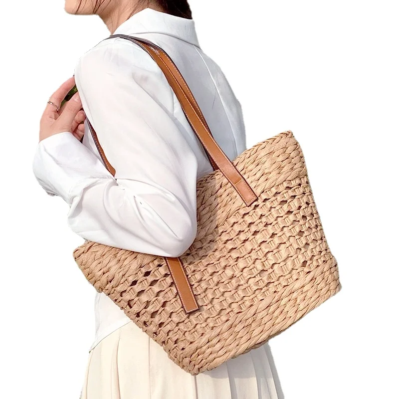 

2022 New Fashion Shoulder Bag Large Capacity Tote Bag Woven Simple All-match Bag Hollow Women's Bag Bags for Women Designer Bag