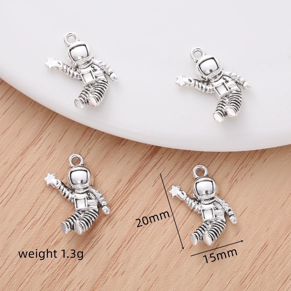 

20Pcs/Set Fashion Exquisite Astronaut Designer Charms for Women's Bracelet DIY Jewelry Making Supplies Pendant Necklace Earring