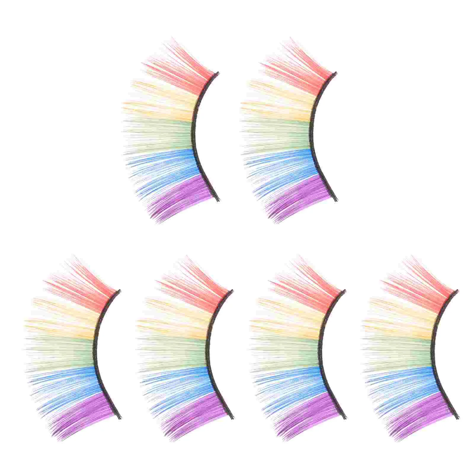 

3 Pairs Eyelashes Curly Shining Eyelashes for Performance Carnival