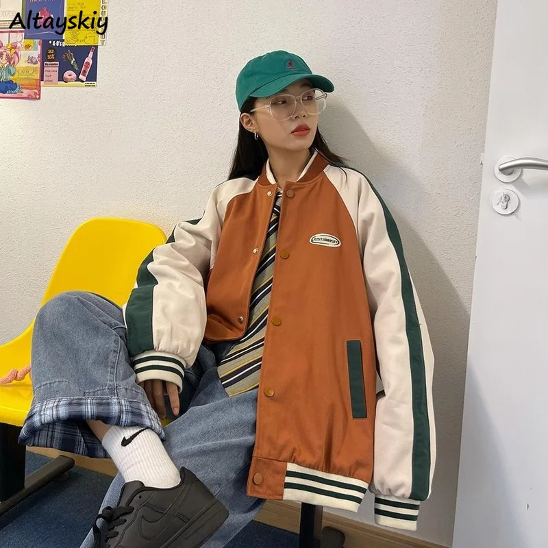 Куртка женская в винтажном Европейском стиле модная бейсбольная униформа для