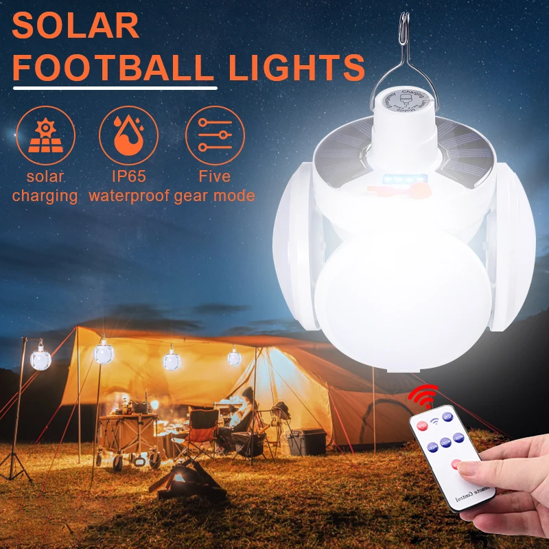 

Solar Powered Folding Lanterns USB Rechargeable LED Bulb Light Portable Outdoor Hook Tent Camping Torch Wireless Emergency Lamp