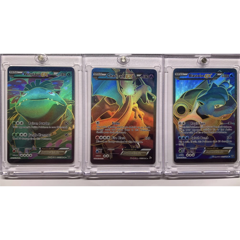 9 шт./компл. покромон флэш-карта Charizard blastise Venusaur Pikachu Классическая игра Аниме