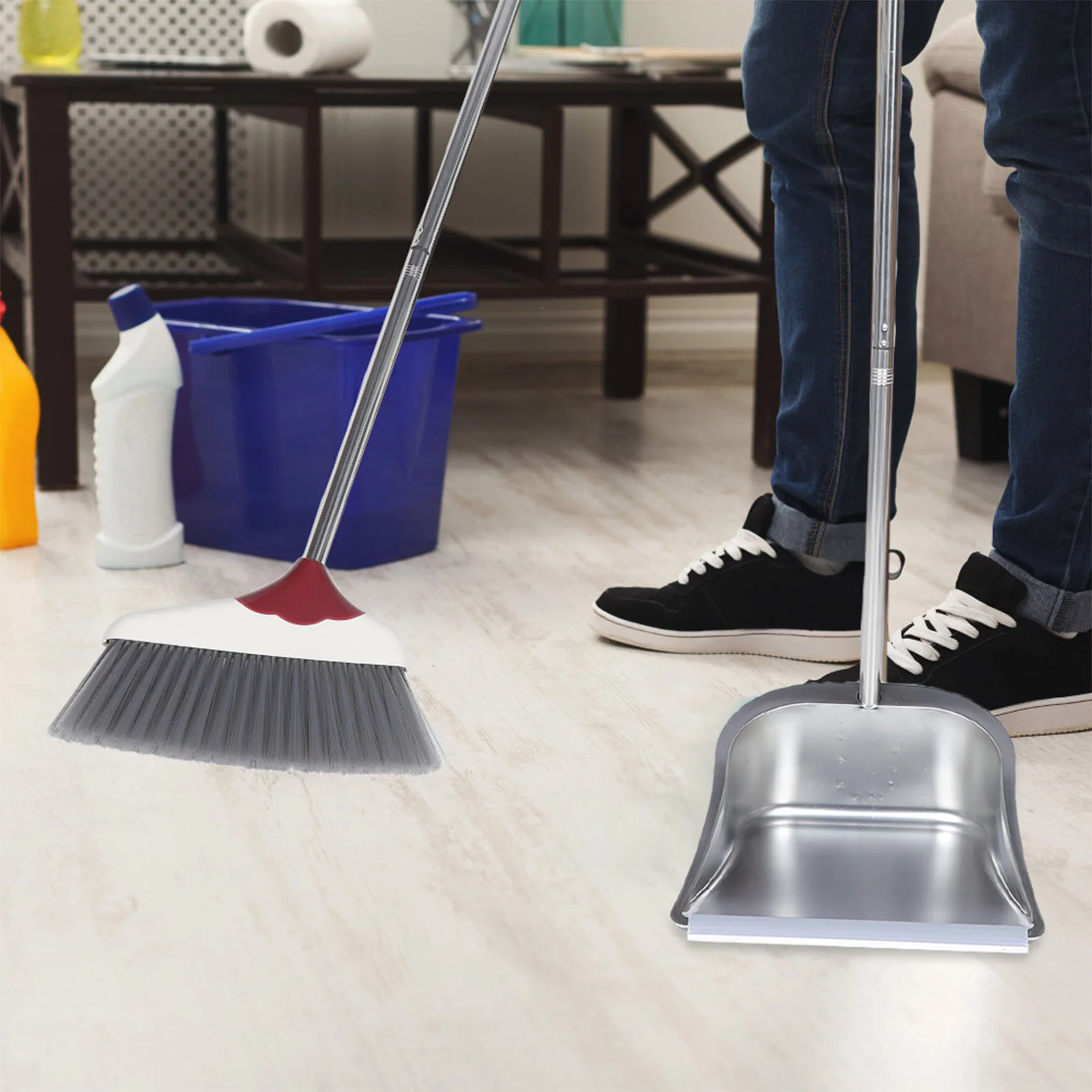 

Метла сочетание пыли домашний мягкий набор из нержавеющей стали для уборки офиса